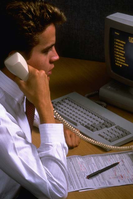 service representative on the phone