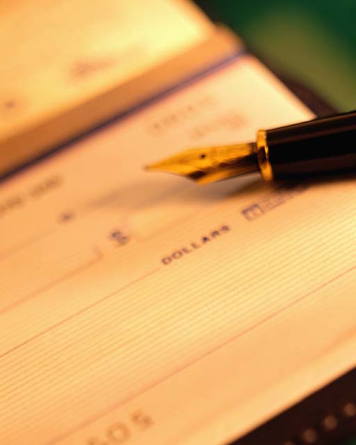 Checking account check book